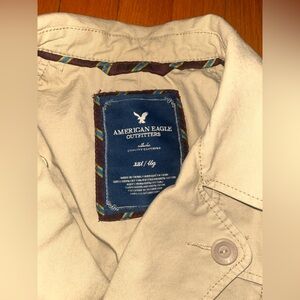 Woman’s 2XL American Eagle 🦅 Double breasted tan blazer GUC